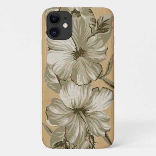 Lanai Hawaiian Hibiskus Imitats Wood Case-Mate iPhone Hülle (Rückseite)