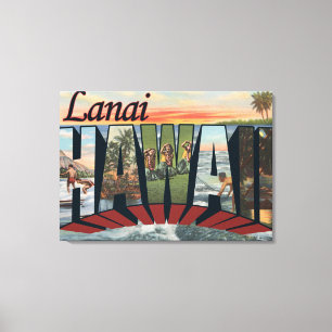 Lanai, HawaiiLarge Letter ScenesLanai, HI Leinwanddruck
