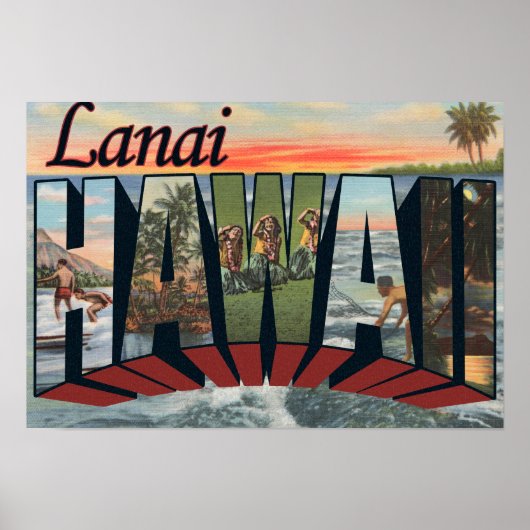 Lanai, HawaiiLarge Letter ScenesLanai, HI Poster (Vorne)