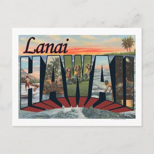 Lanai, HawaiiLarge Letter ScenesLanai, HI Postkarte (Vorderseite)