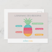 L'ananas des besoins postkarte (Vorne/Hinten)
