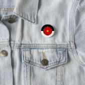Lancashire Abzeichen - Rose auf Schwarz und Weiß Button (Beispiel)