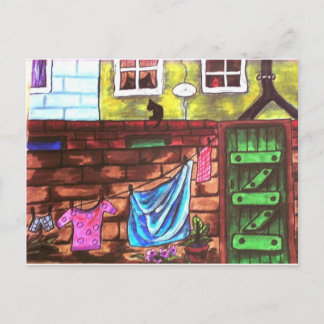 Lancashire Backyard Postkarte