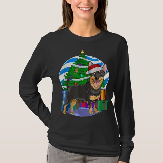 Lancashire Heeler Dog Weihnachtsbaumdekor T-Shirt (Vorderseite)