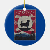 Lancashire Heeler Japanese Design Kawaii Dog Mama Keramik Ornament (Hinten)