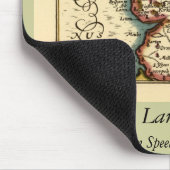 Lancashire Landkreis England Alte antike Karte Mousepad (Ecke)