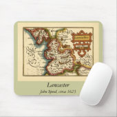 Lancashire Landkreis England Alte antike Karte Mousepad (Mit Mouse)