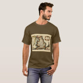 Lancashire Landkreis England Alte antike Karte T-Shirt (Vorne ganz)