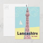 Lancashire per Zug Postkarte (Vorne/Hinten)