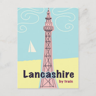 Lancashire per Zug Postkarte
