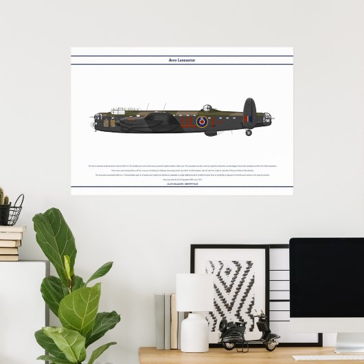 Lancaster BI 576 Squadron Poster (Heimbüro)