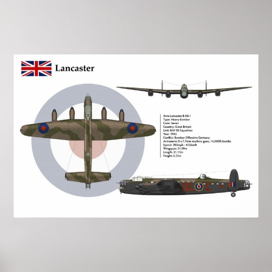Lancaster BI 83 Squadron Poster (Vorne)