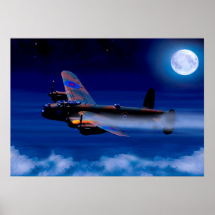 Lancaster Bomber auf dem Heimweg Poster