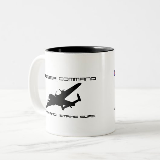 Lancaster-Bomber - Bomber-Befehl Zweifarbige Tasse (Vorderseite Links)