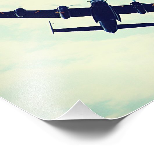 Lancaster Bomber im Flug. Fotodruck (Ecke)
