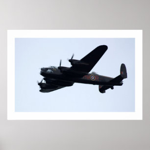 Lancaster-Bomber im Flug. Poster