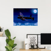 Lancaster Bomber Nachtflug Poster (Heimbüro)