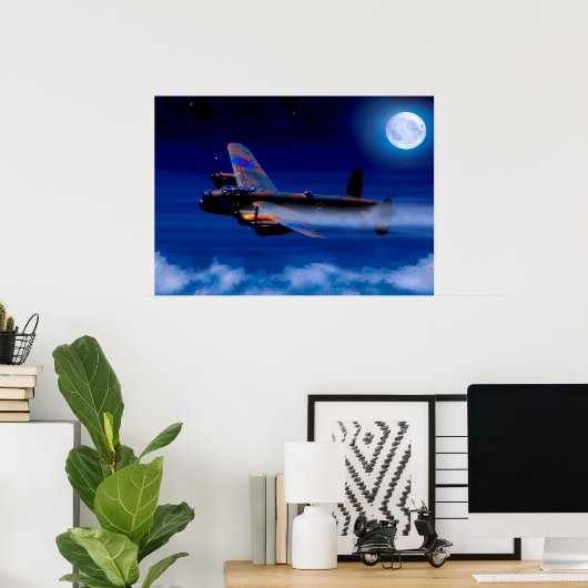 Lancaster Bomber Returning Zuhause Poster (Heimbüro)