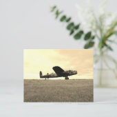 Lancaster Bomber Sepia Tone Postkarte (Stehend Vorderseite)