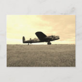 Lancaster Bomber Sepia Tone Postkarte (Vorderseite)