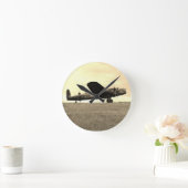 Lancaster Bomber Sepia Tone Runde Wanduhr (Zuhause)