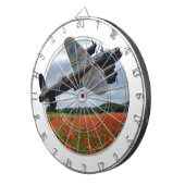 Lancaster Bomber über einem Mohnfeld Dartscheibe (Vorderseite rechts)