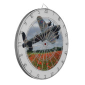 Lancaster Bomber über einem Mohnfeld Dartscheibe (Vorderseite Links)