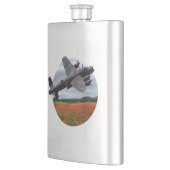 Lancaster Bomber über einem Mohnfeld Flachmann (Links)