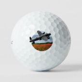Lancaster Bomber über einem Mohnfeld Golfball (Vorderseite)