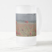 Lancaster Bomber über einem Mohnfeld Mattglas Bierglas (VorderseiteRechts)