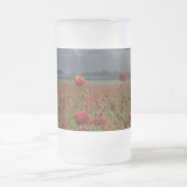 Lancaster Bomber über einem Mohnfeld Mattglas Bierglas (Mittel)