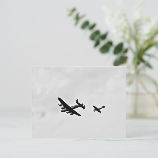 Lancaster Bomber-und Spitfire-Postkarten Postkarte (Stehend Vorderseite)