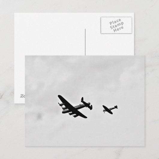 Lancaster Bomber-und Spitfire-Postkarten Postkarte (Vorne/Hinten)