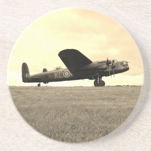 Lancaster-Bombersepia-Ton Getränkeuntersetzer (Vorne)