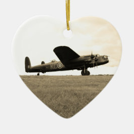 Lancaster-Bombersepia-Ton Keramikornament