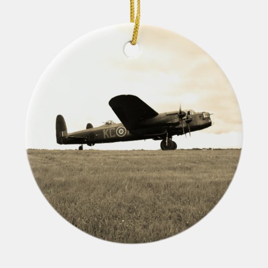 Lancaster-Bombersepia-Ton Keramikornament (Vorne)