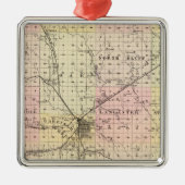 Lancaster County, Nebraska Silbernes Ornament (Vorne)