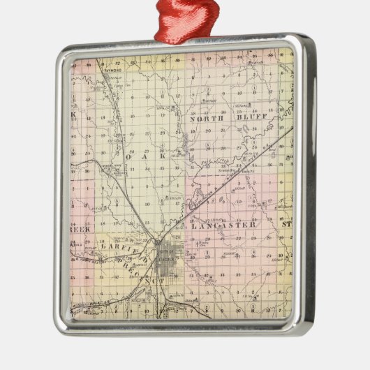 Lancaster County, Nebraska Silbernes Ornament (Links)