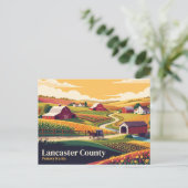 Lancaster County Pennsylvania Postkarte (Stehend Vorderseite)