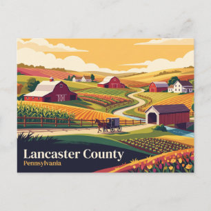 Lancaster County Pennsylvania Postkarte