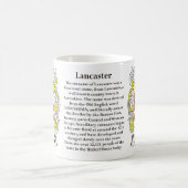 Lancaster, die Geschichte, die Bedeutung und das Kaffeetasse (Mittel)