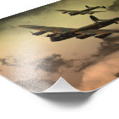 Lancaster Fire im Himmel Fotodruck (Ecke)