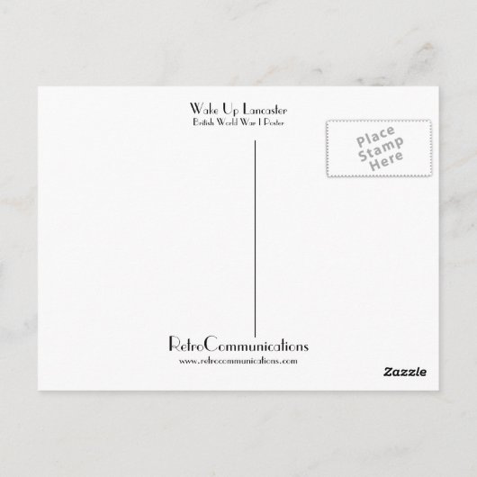 Lancaster geweckt postkarte (Rückseite)
