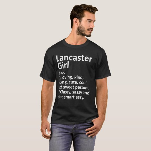 Lancaster Girl Ny New York Funny City Zuhause Root T-Shirt (Vorne ganz)