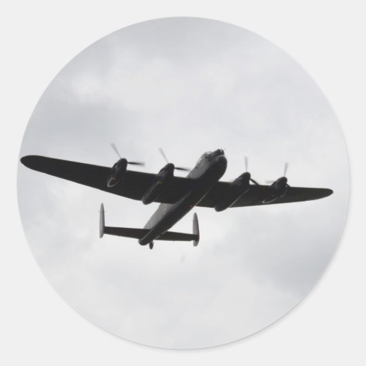Lancaster Heavy Bomber Runder Aufkleber (Vorderseite)