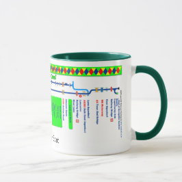 Lancaster-Kanal-Weg-Karte Tasse