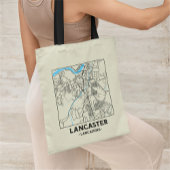 Lancaster, Lancashire City Map Tote Bag Tragetasche