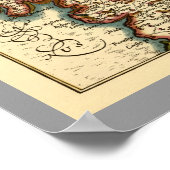 "Lancaster" Lancashire Landkreis Map Poster (Ecke)