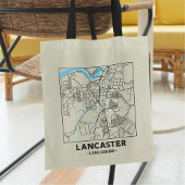 Lancaster, Lancashire Stadtplan-Tasche Tragetasche