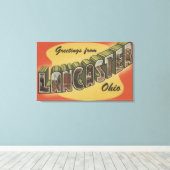 Lancaster, Ohio - Große Buchstabenszenen Leinwanddruck (Insitu (Holzboden))